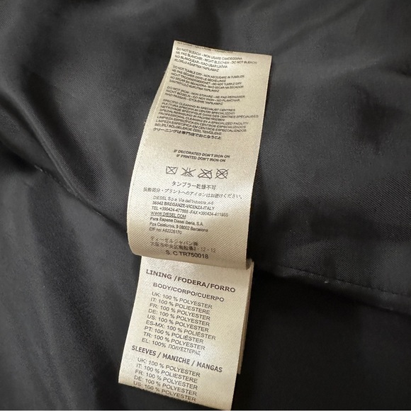 Diesel Suelo Overcoat Wool & Leather Moto Jacket - Size medium - Picture 5 of 12